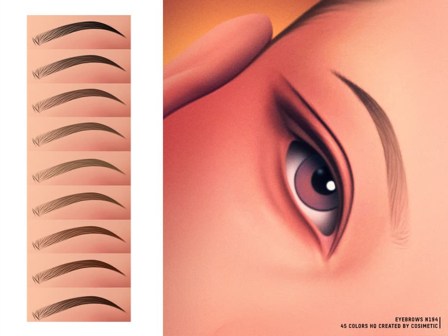 Скриншот мода Брови Gentle Arch Eyebrows